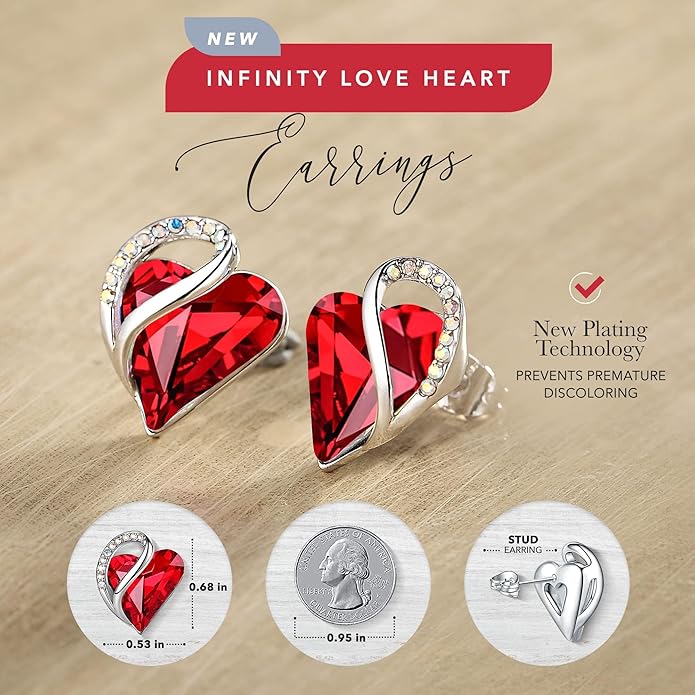 Love Heart Stud Earrings