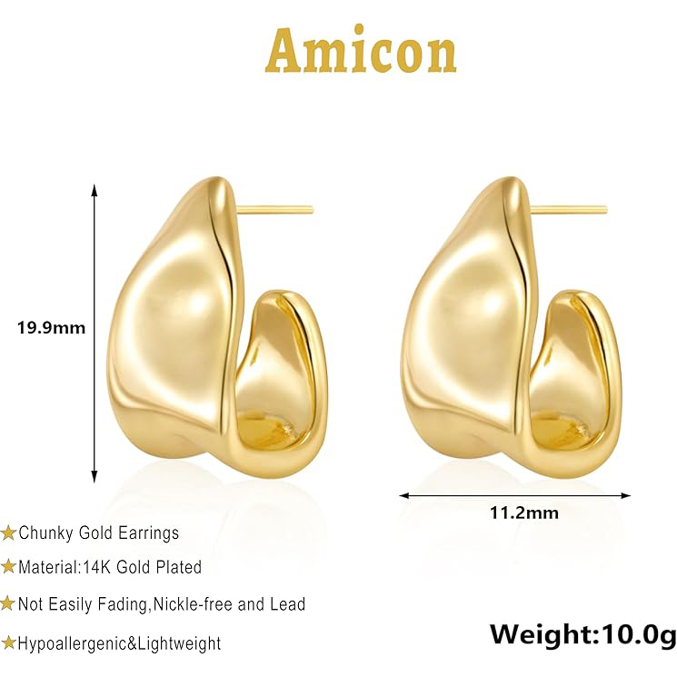 Gold Stud Earrings