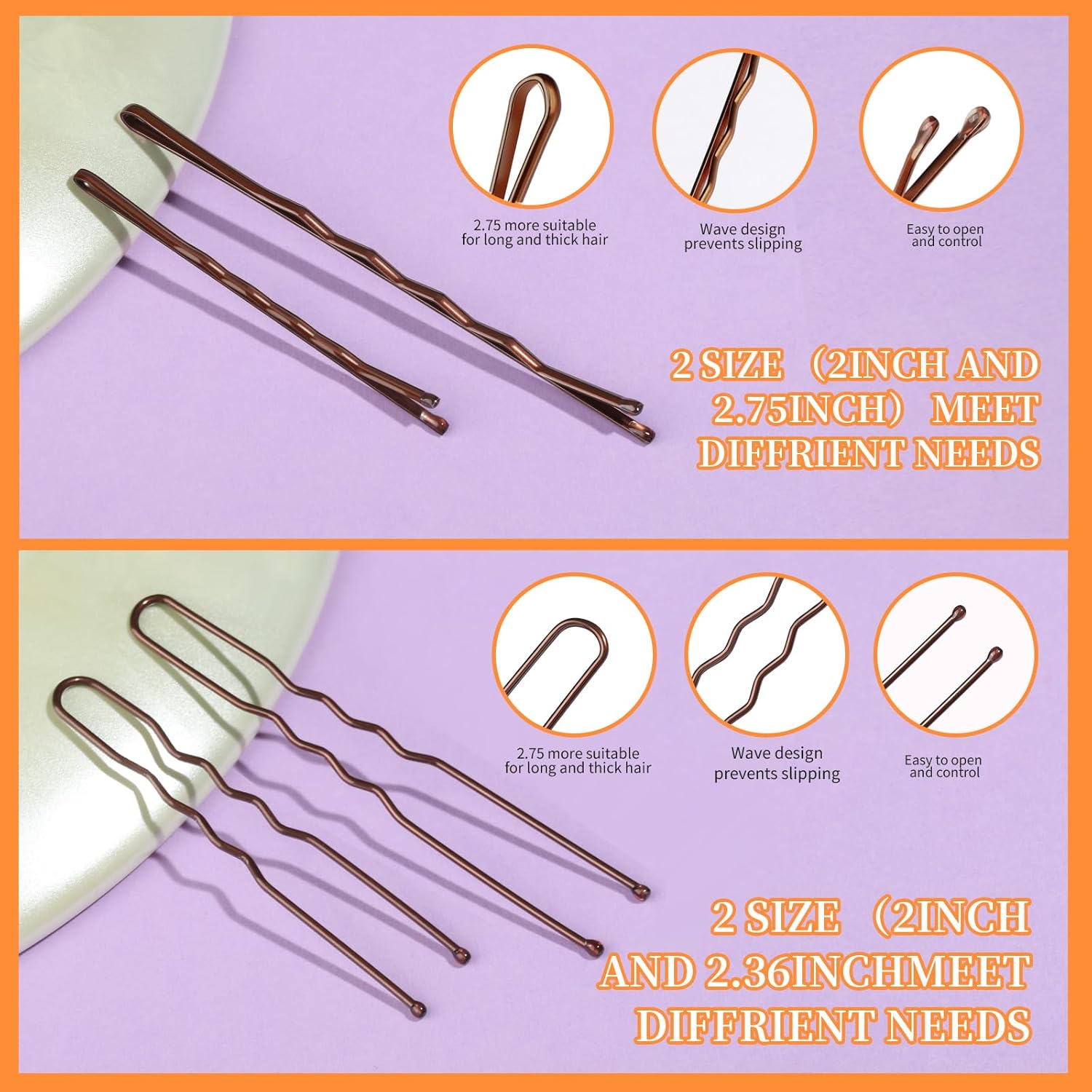 300pcs Bobby Pins Hair Pins Kit,