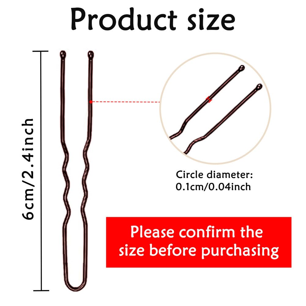 330 Count U Shaped Hair Pins Brown